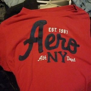 Red aero graphic tee